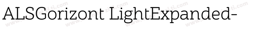 ALSGorizont LightExpanded字体转换